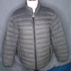 Cole Haan Men's L Down Filled Puffer Jacket Gray